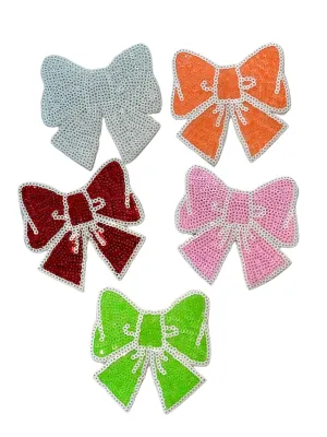 Sequin Bow Iron On Patches