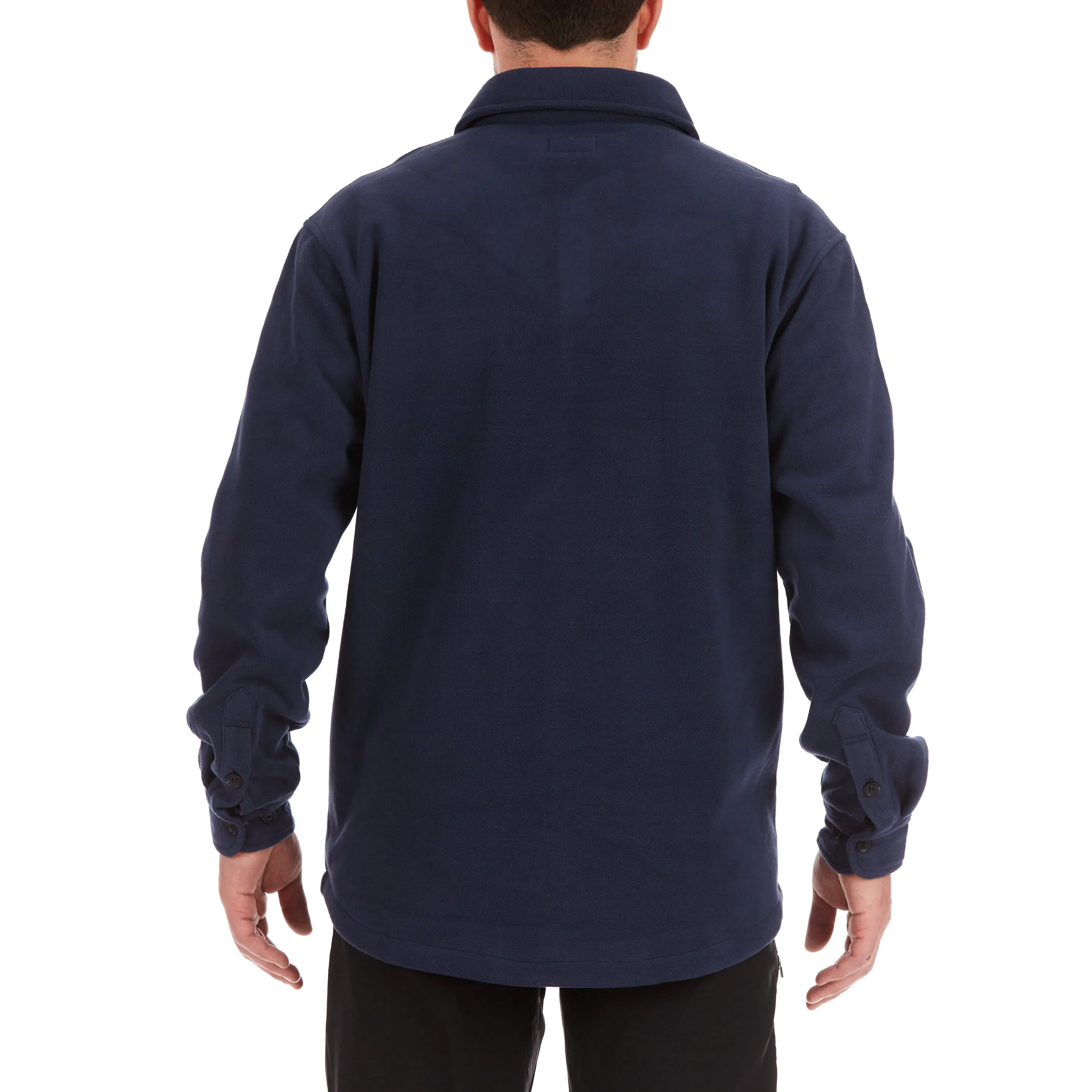 SHERPA-LINED FLEECE SHIRT JACKET