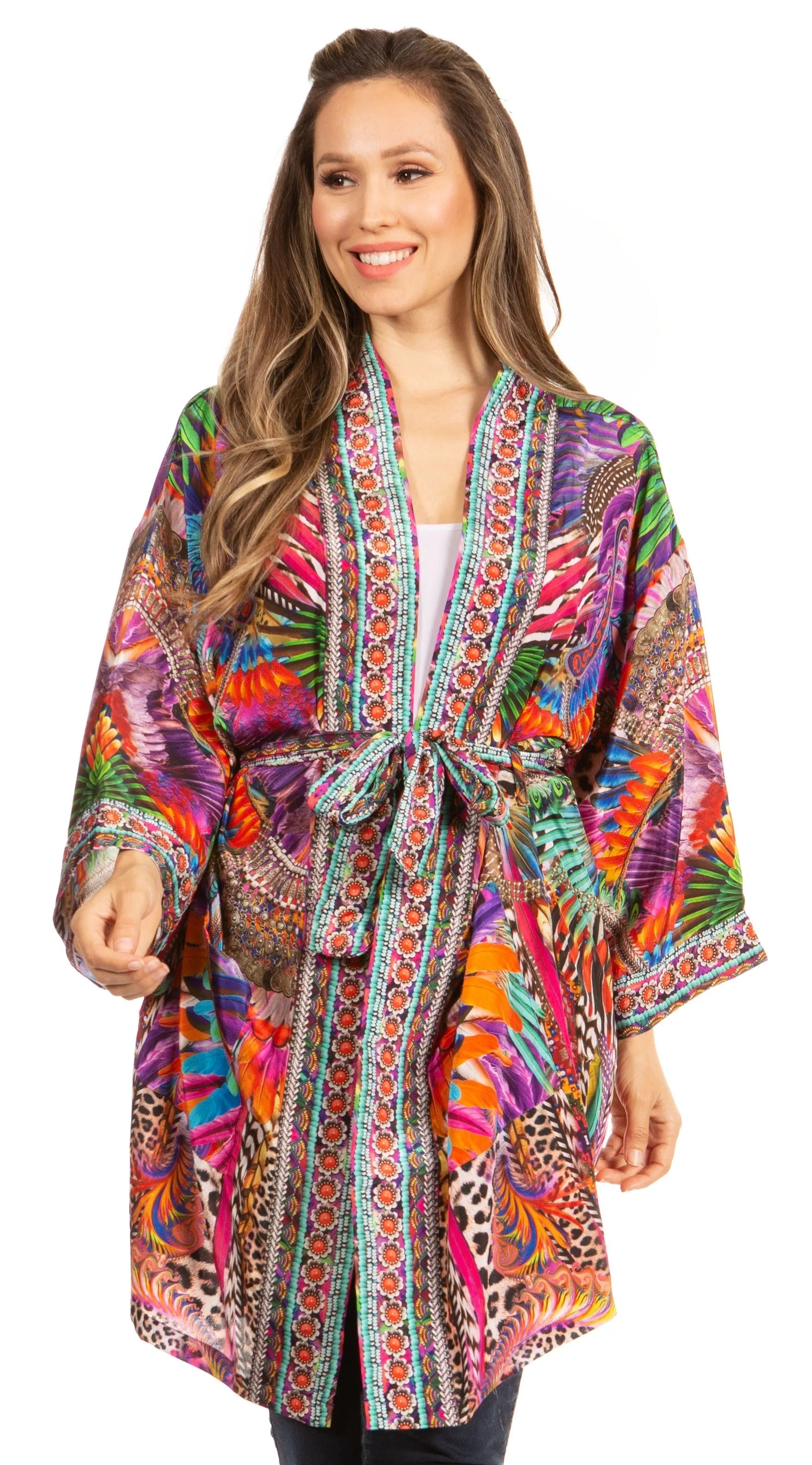 Stay on Trend with Sakkas Janis Women's Amazing Print Cardigan Sweater