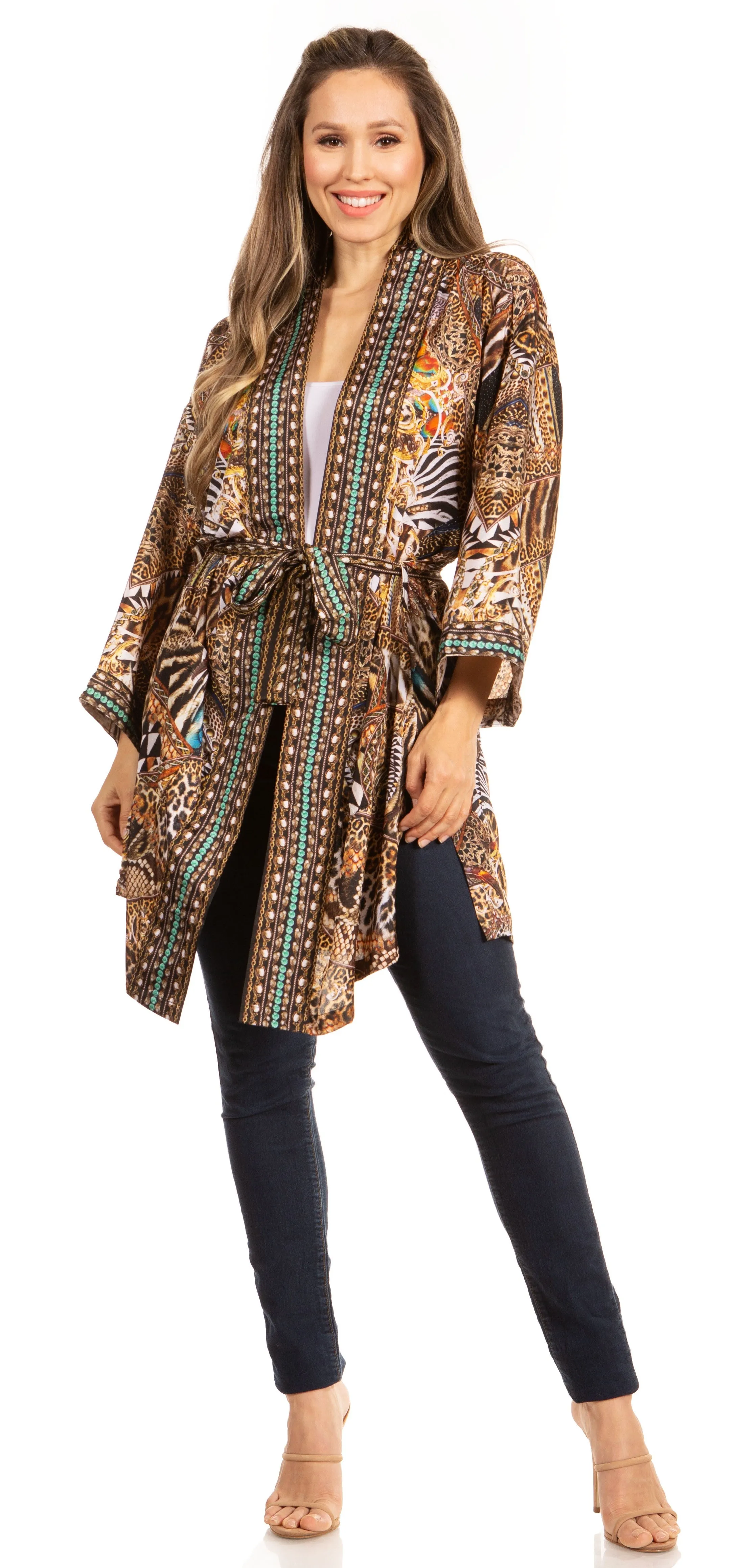 Stay on Trend with Sakkas Janis Women's Amazing Print Cardigan Sweater