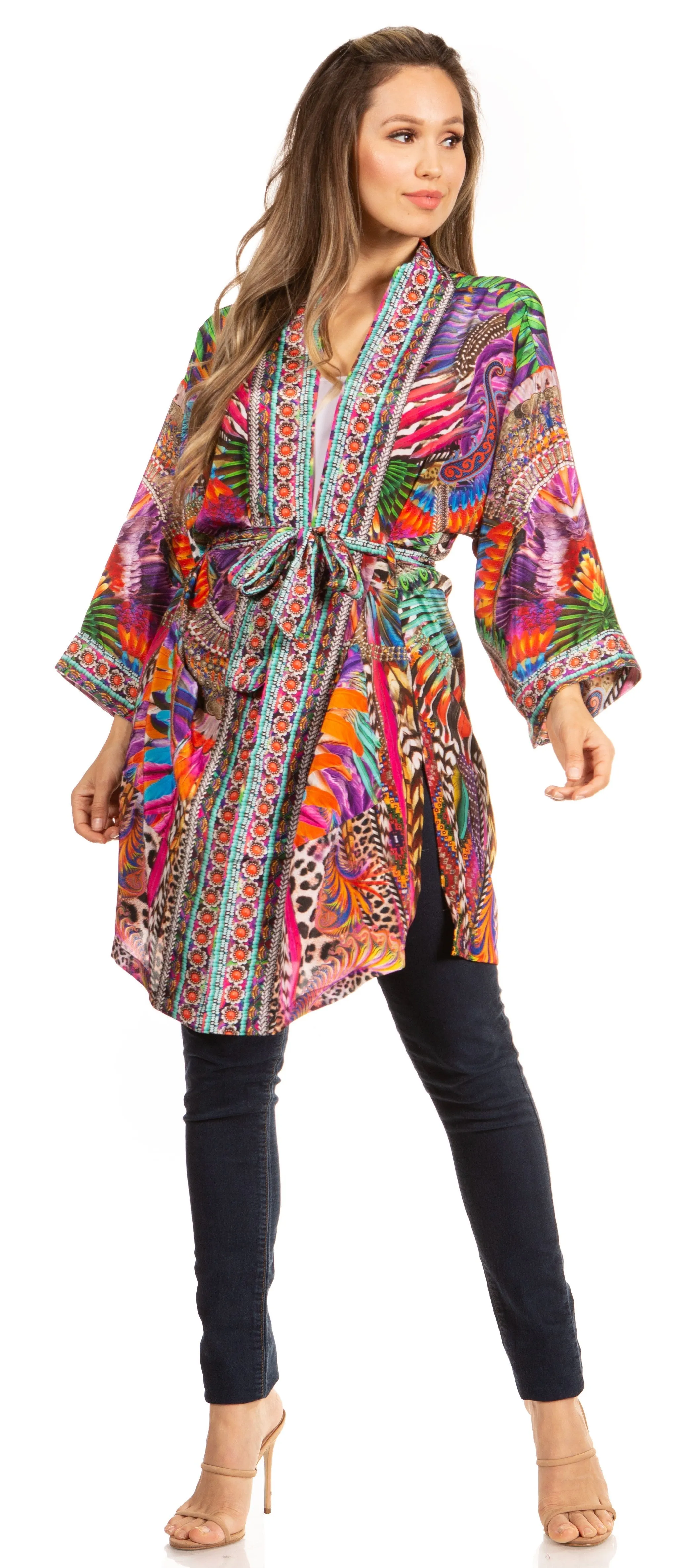 Stay on Trend with Sakkas Janis Women's Amazing Print Cardigan Sweater