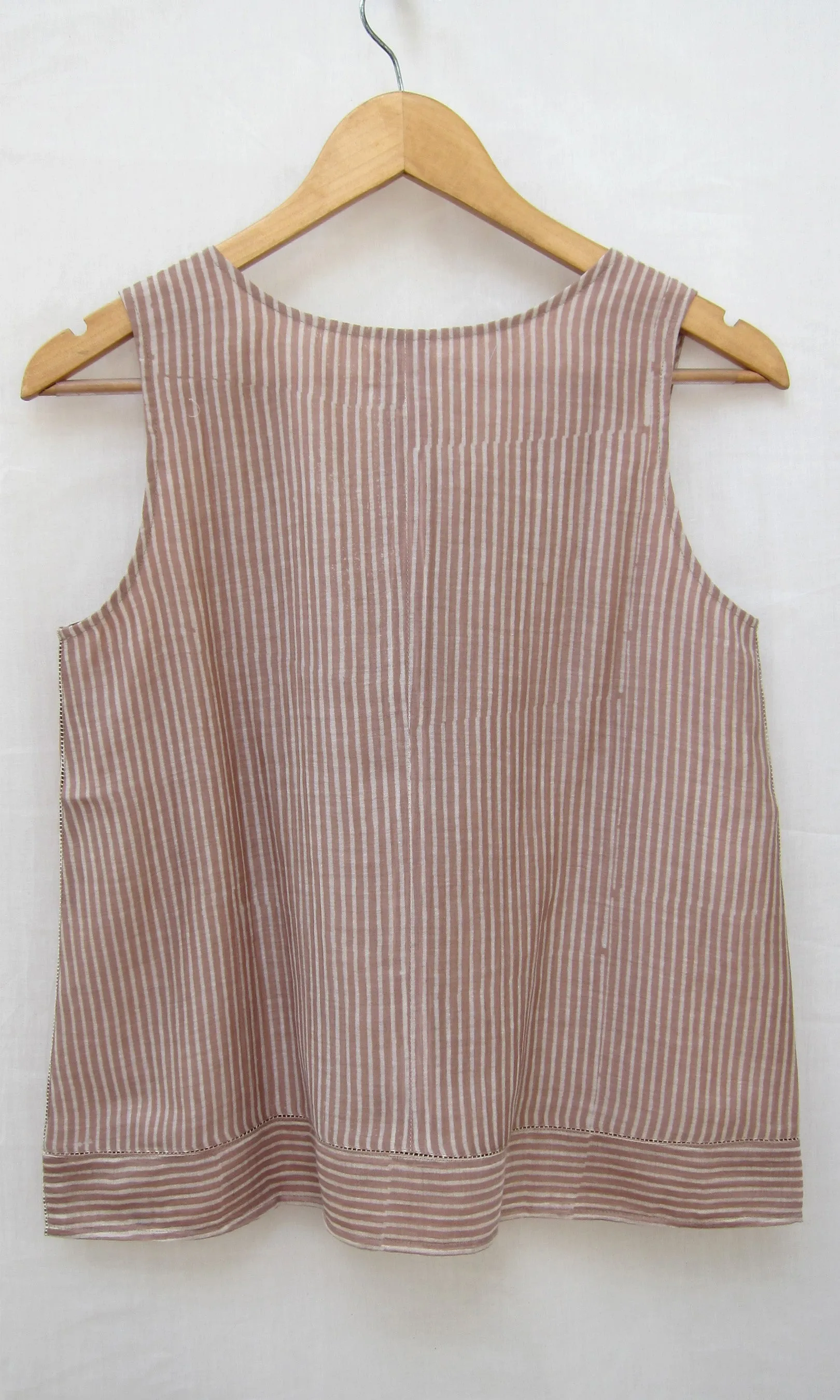 Stripe Printed Sleeveless Top/ Blouse (READY TO SHIP)