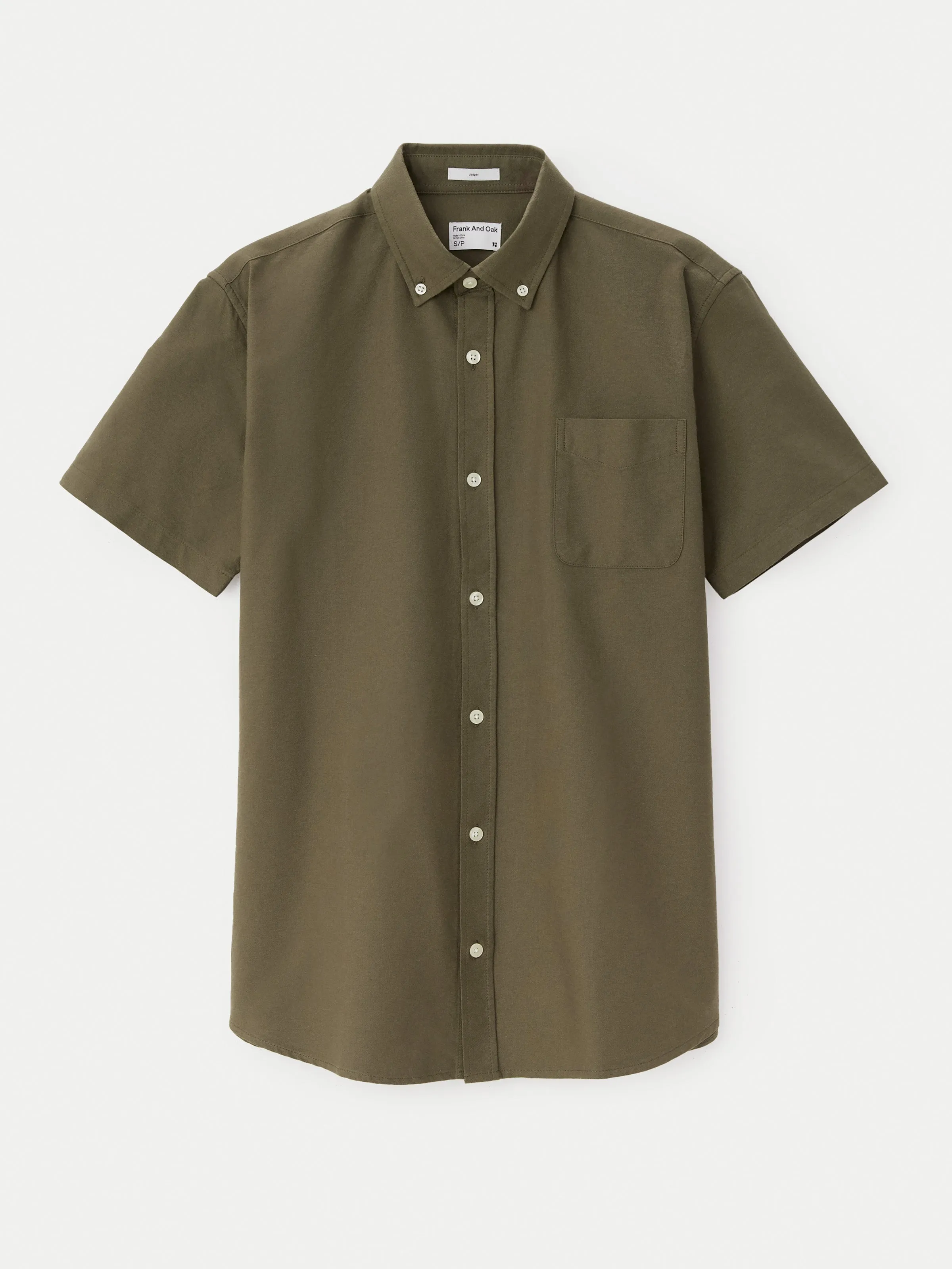 The Jasper Short Sleeve Oxford Shirt in Tuscany Green