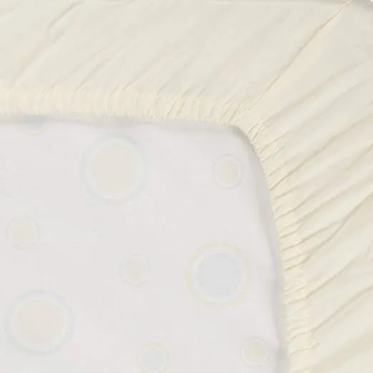 White/Beige 2-Pack Fitted Crib Sheets