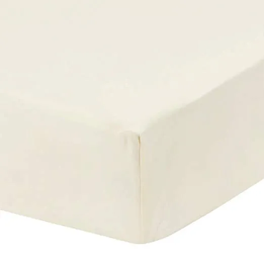 White/Beige 2-Pack Fitted Crib Sheets