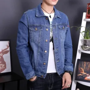 Wholesale Loose-fit Denim Jacket For Men 2023 New Style Korean Trendy Brand Casual Top Spring Autumn Cropped Jacket