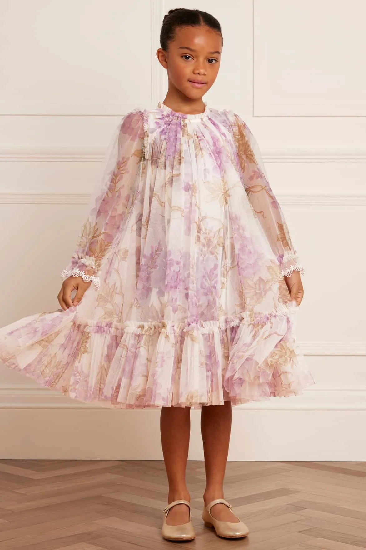 Wisteria Long Sleeve Kids Dress