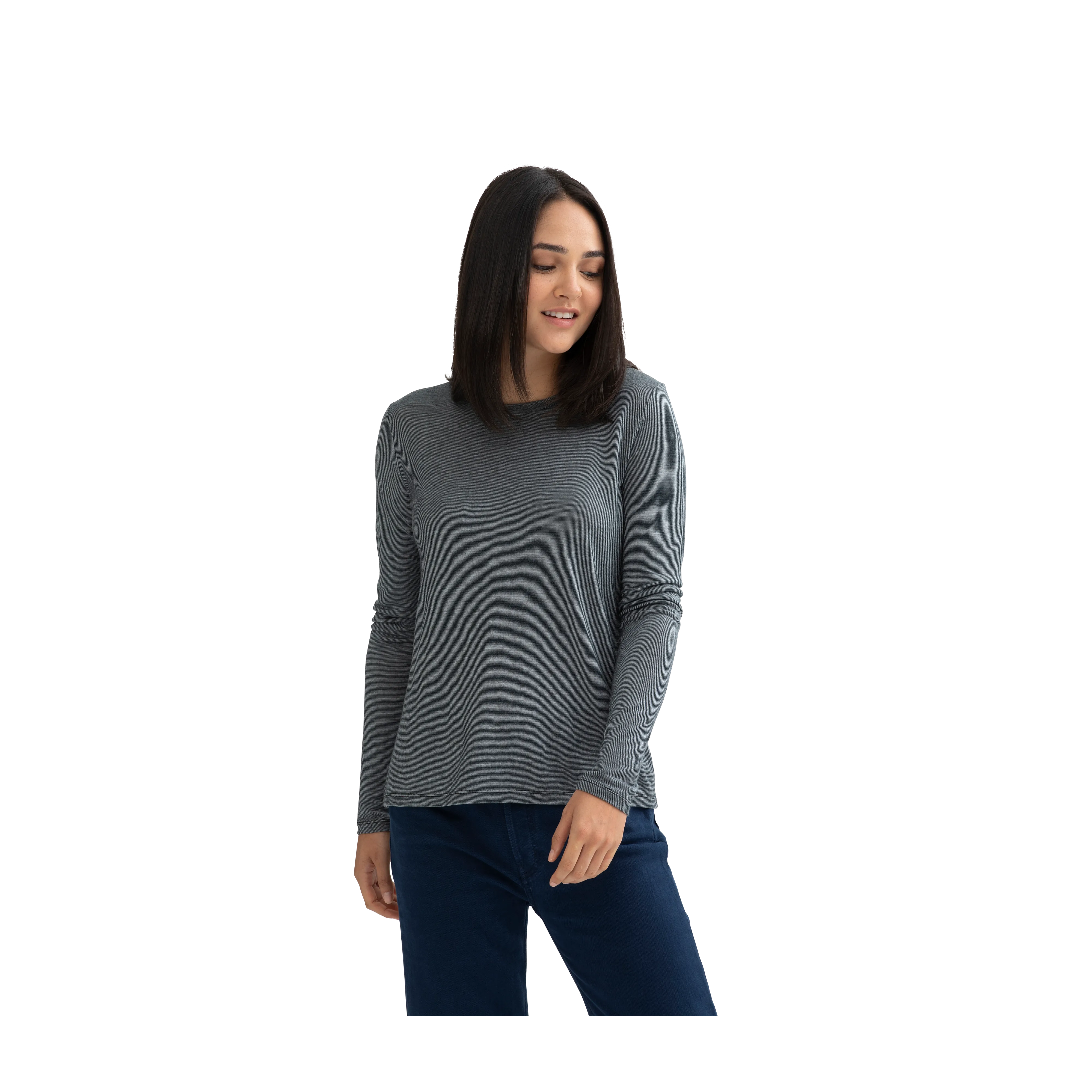 Women's Merino Wool Crew Neck Long Sleeve T-Shirt