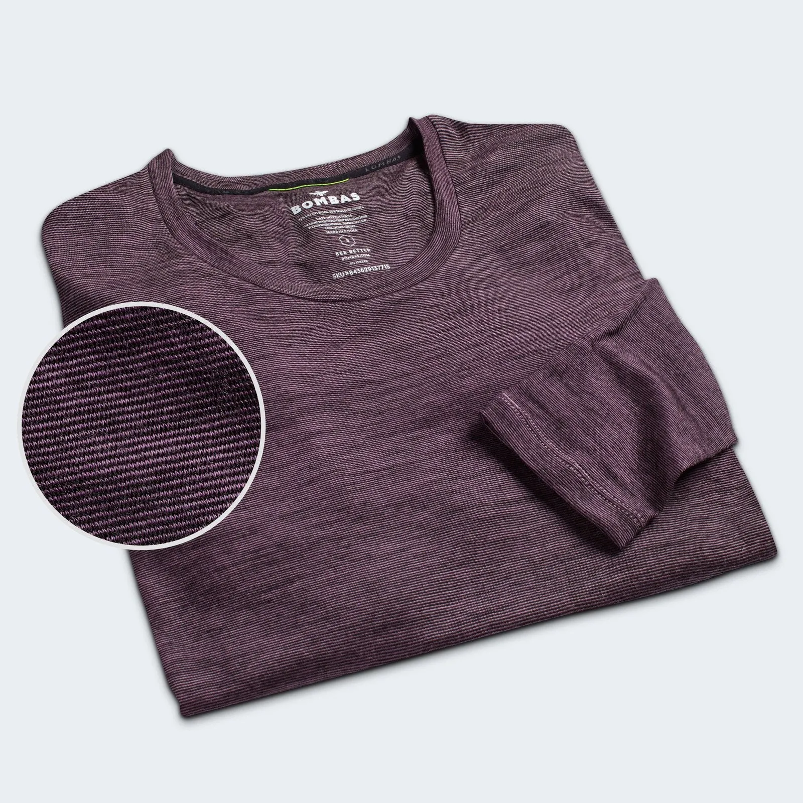 Women's Merino Wool Crew Neck Long Sleeve T-Shirt