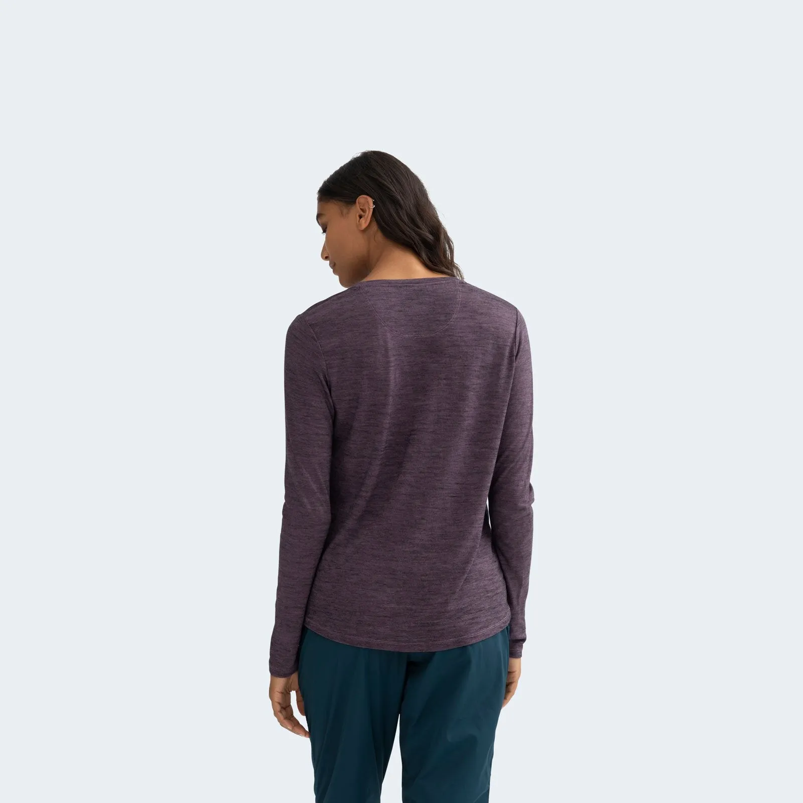 Women's Merino Wool Crew Neck Long Sleeve T-Shirt