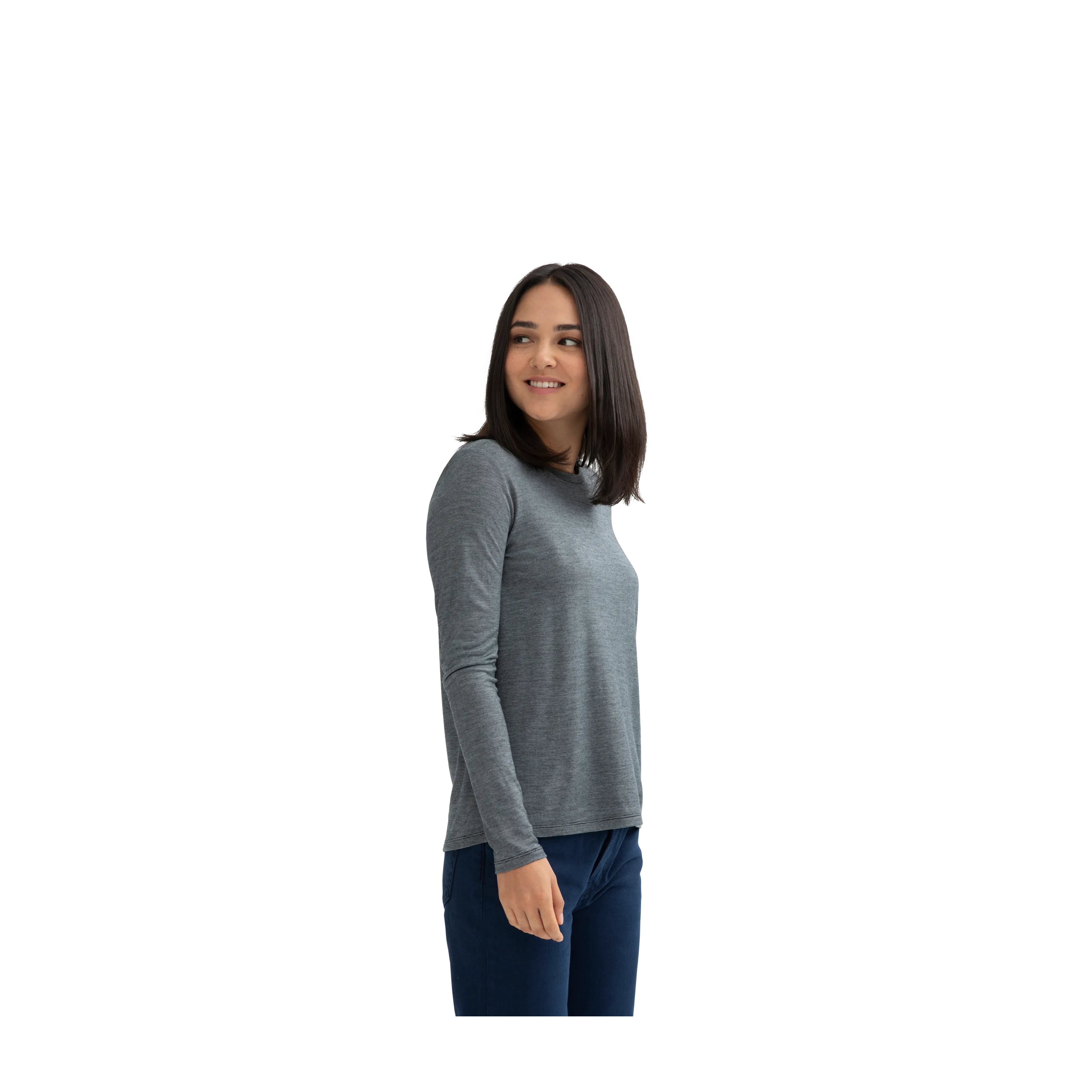 Women's Merino Wool Crew Neck Long Sleeve T-Shirt